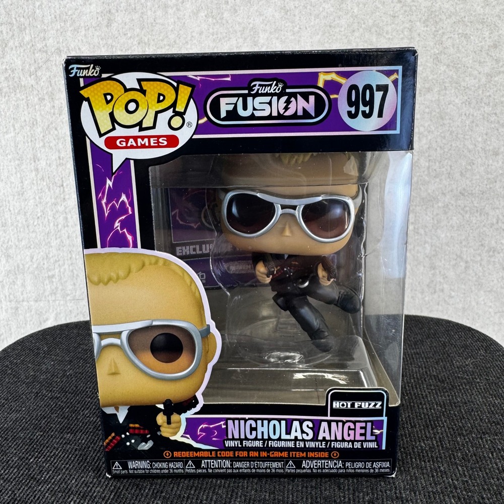 Funko Pop Games Fusion Nicholas Angel Hot Fuzz 997 Vinyl Figure with Game Code